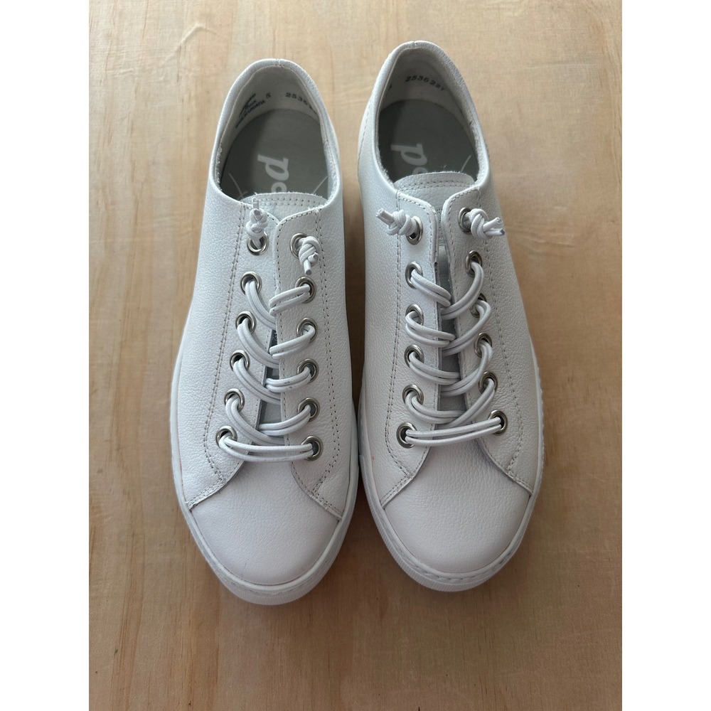 Paul Green White Pebbled Leather Sneakers Extralight Sole UK 5 US 7.5 2536-227